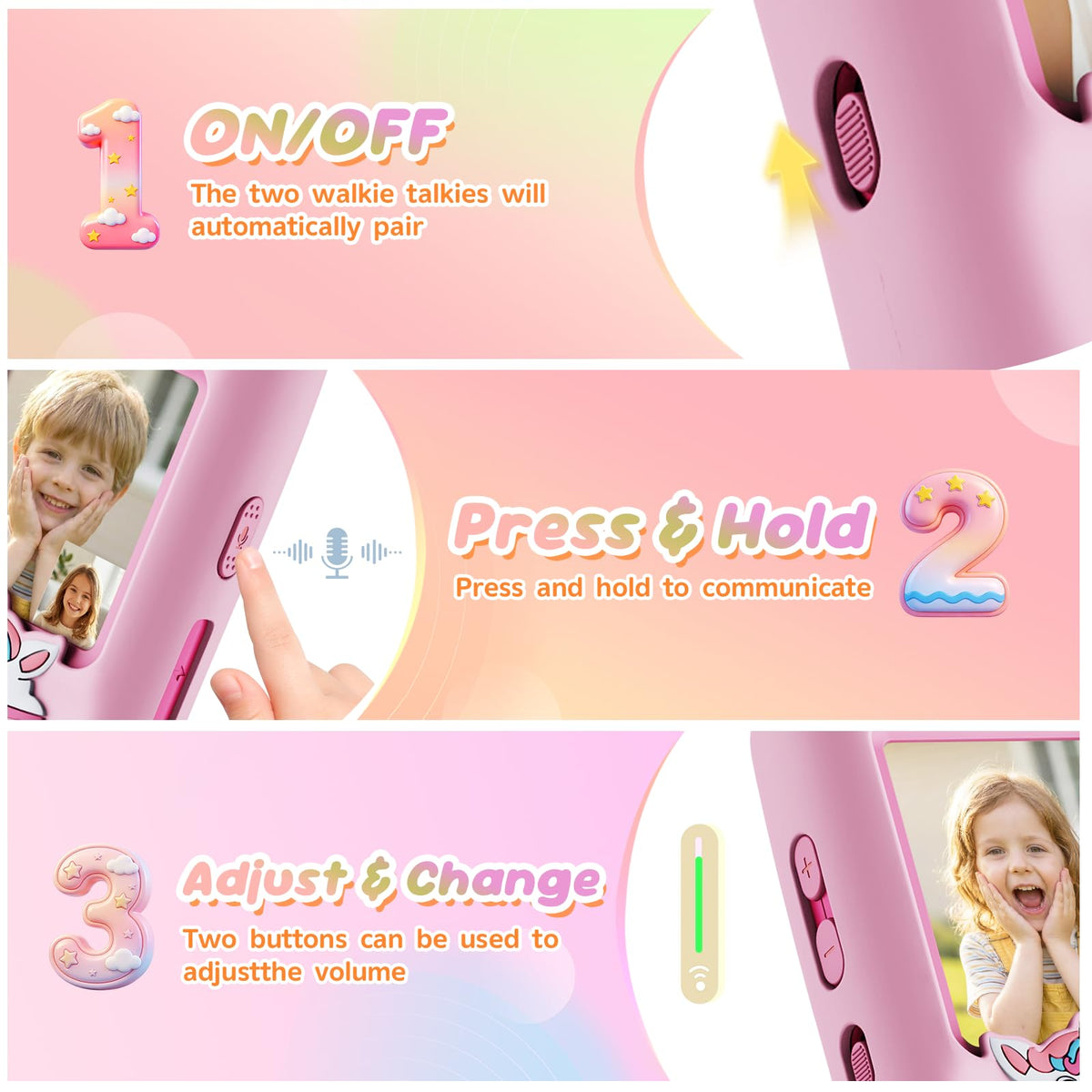 BOFIDAR durable ABS construction and included lanyards keep kids connected