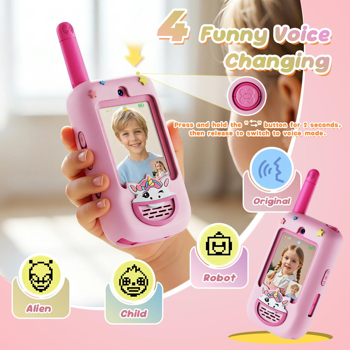 BOFIDAR long-range walkie talkie reaches 1000 ft for synchronized outdoor play