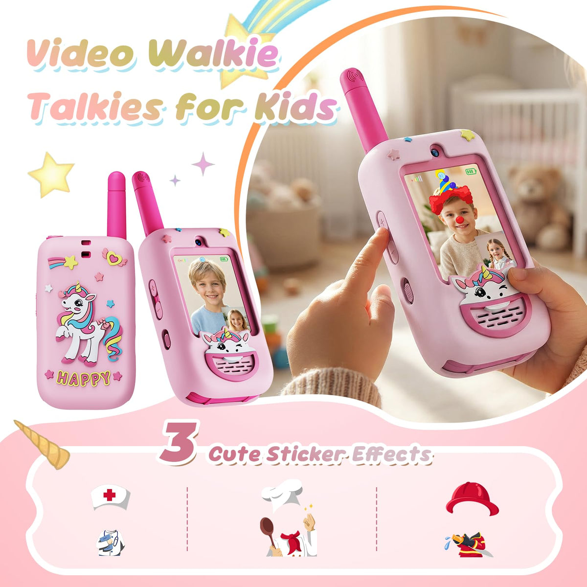 BOFIDAR rechargeable walkie talkie with USB-C charging for quick outings