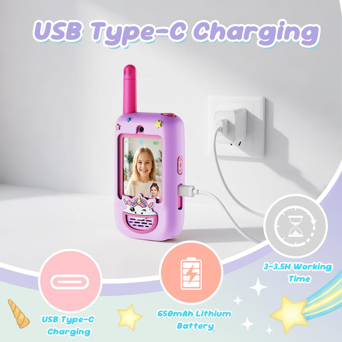 BOFIDAR USB-C charging keeps energy ready for travel and sleepovers.