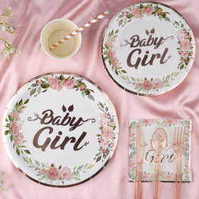 Bogoke rose gold baby shower utensils for easy cleanup