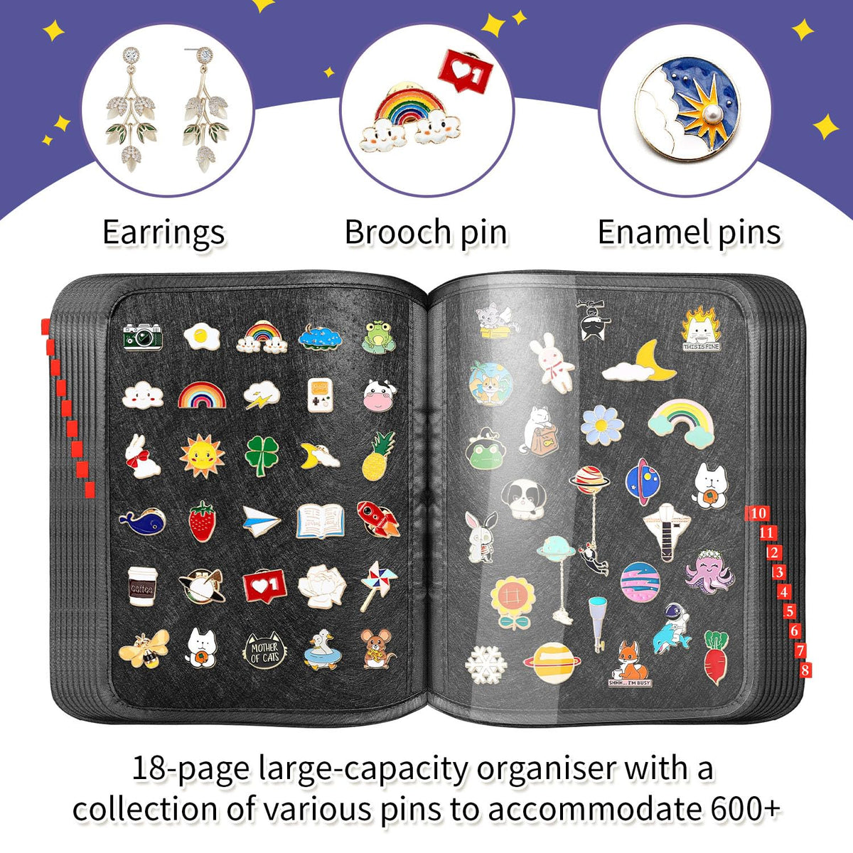BOHEMIABY digital label feature aids quick pin identification.
