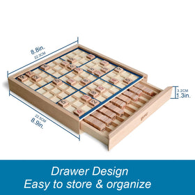 BOHS drawer storage keeps tiles and booklet neatly stored