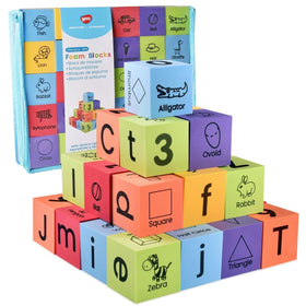 BOHS foam learning blocks colorful set for safe, quiet play and early color recognition.
