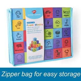 BOHS foam learning blocks safety note recommends adult supervision.