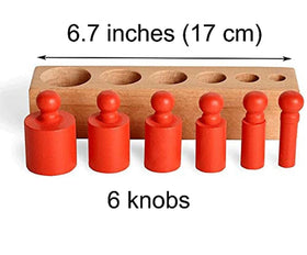 BOHS knobbed cylinders blocks height reference showing a 6.7-inch scale and height awareness