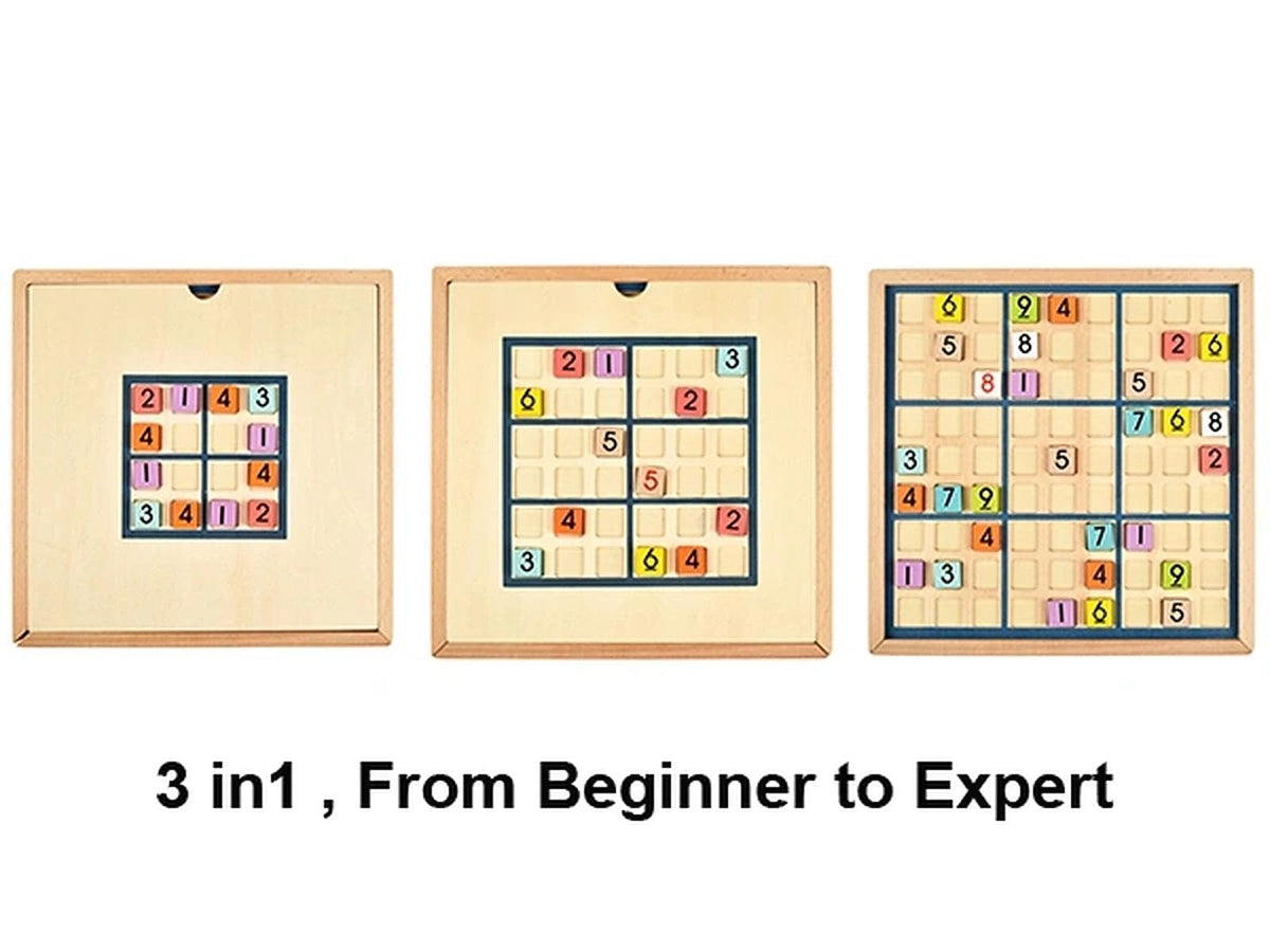 BOHS wooden color sudoku puzzle 9x9 grid for advanced logic practice.