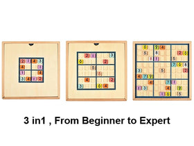 BOHS wooden color sudoku puzzle 9x9 grid for advanced logic practice.