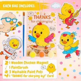 BOIKOKY 12-pack Chick Characters showcasing playful personalities for creative stories.