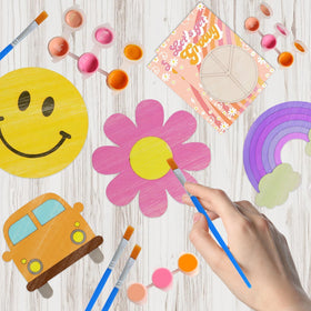 Boikoky daisy cutout magnet adds cheerful retro art to magnetic surfaces.