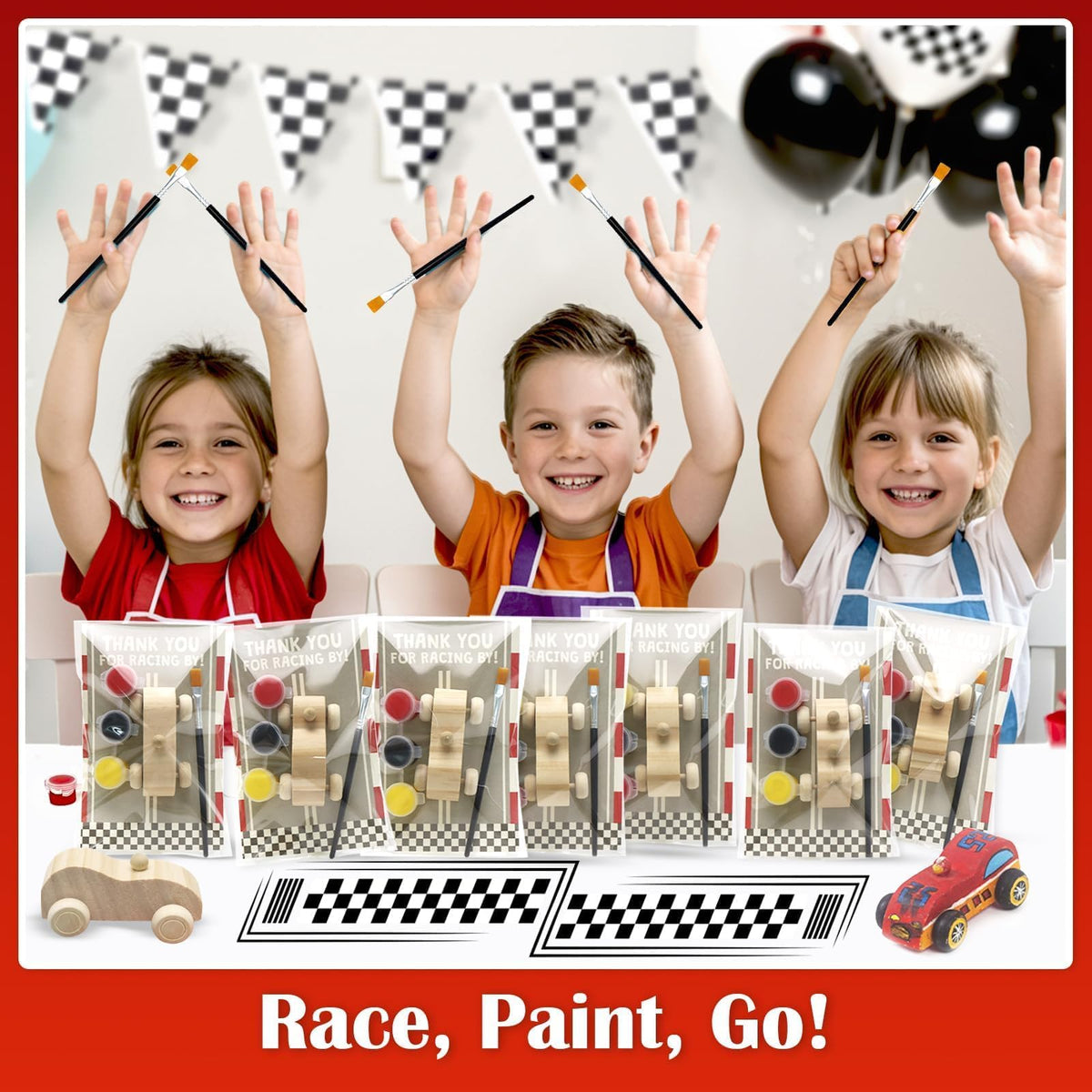 BOIKOKY kids’ race car crafting activity for engaging parties