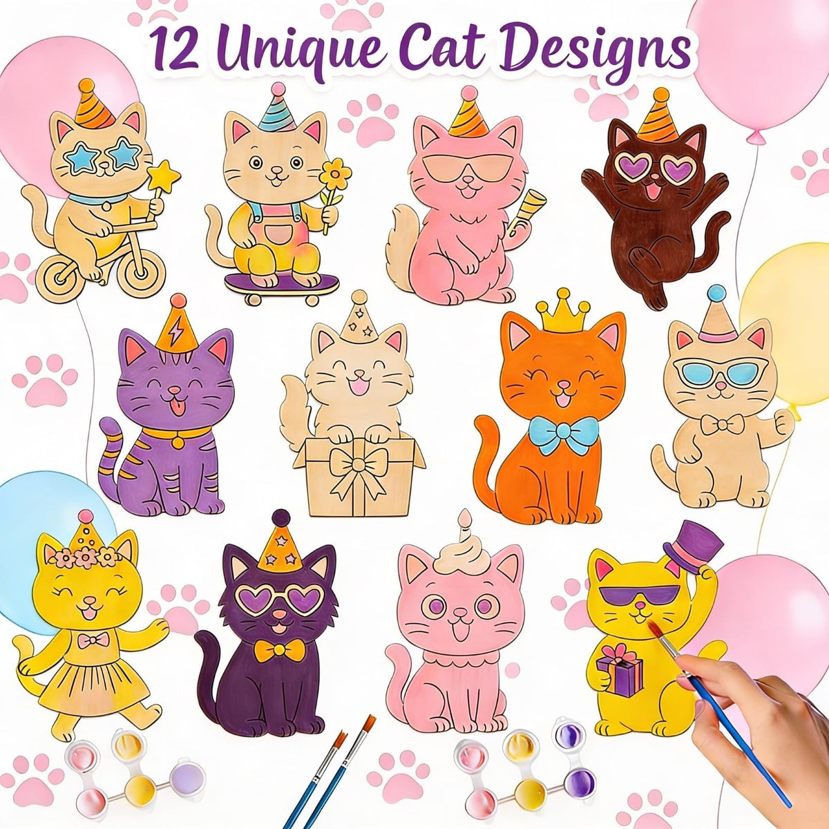 BOIKOKY kitten designs featuring party-ready cartoon cats