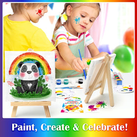 BOIKOKY mini canvas painting kit cellophane bags for neat presentation.