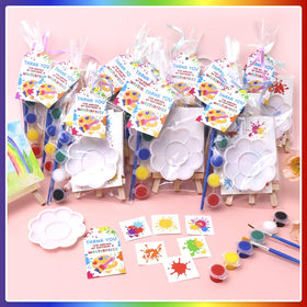 BOIKOKY mini canvas painting kit gift tags for easy party favors.