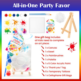 BOIKOKY mini canvas painting kit paint brushes aid precise, beginner-friendly strokes.