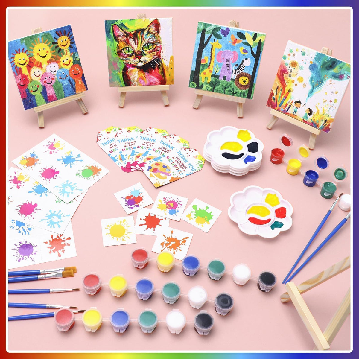 BOIKOKY mini canvas painting kit splash tattoos add playful art accents.