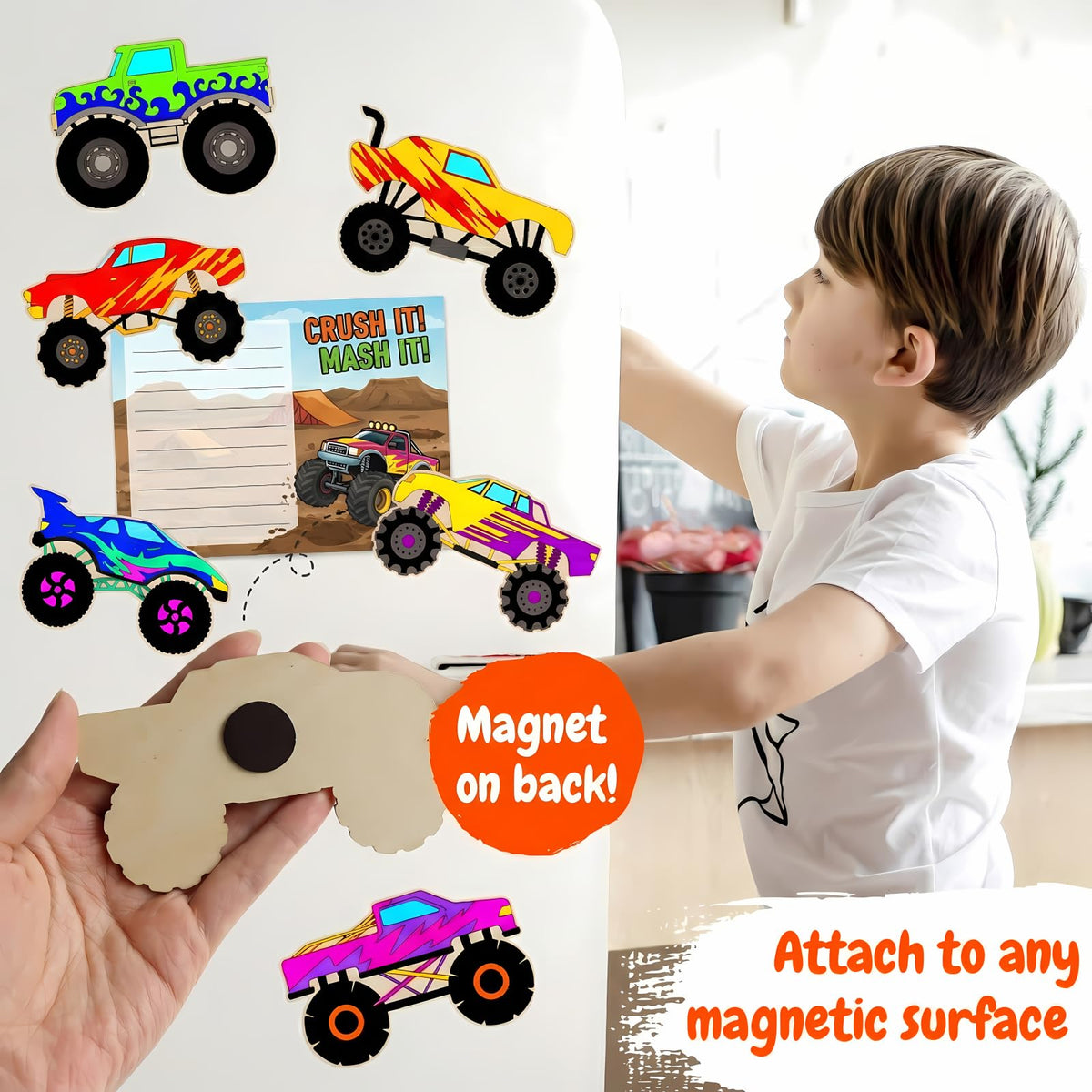 Boikoky Monster Truck brush included for smooth painting sessions.