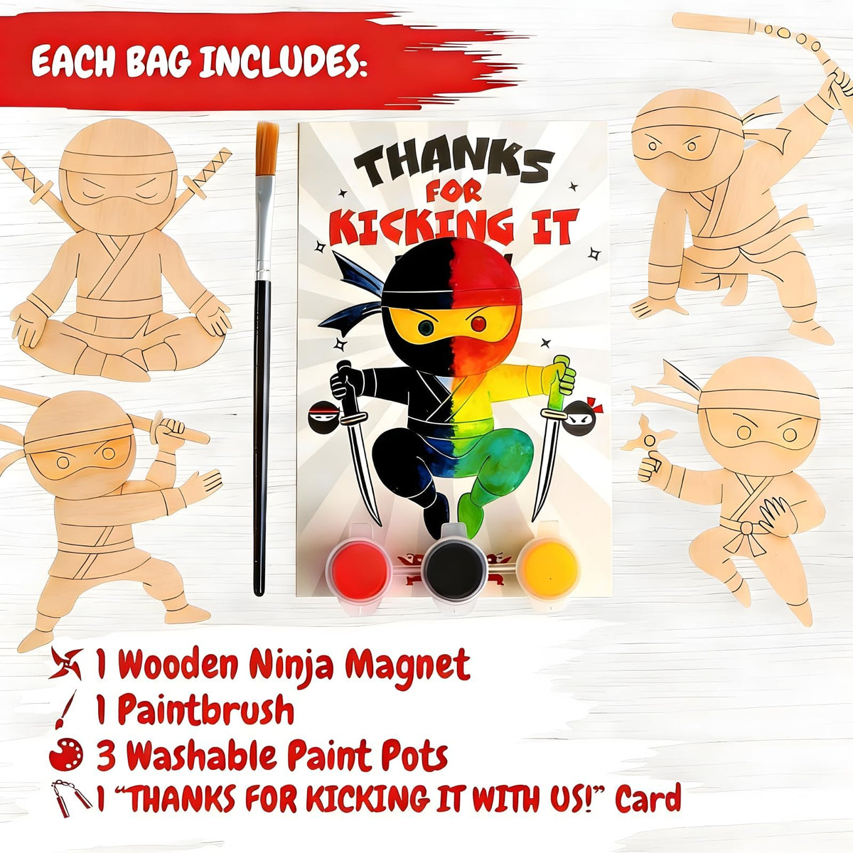 BOIKOKY paintbrush and pots for quick, colorful mini projects