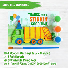 Boikoky paint-your-own trash truck kit for bright, personalized art
