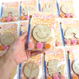Boikoky rainbow cutout magnet kit for bright fridge art and keepsakes.