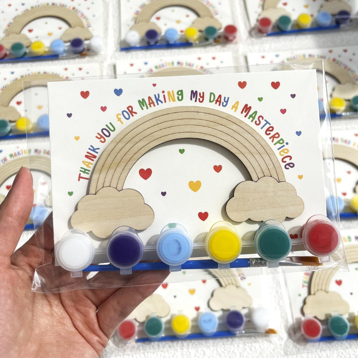 BOIKOKY rainbow paint kit with prepackaged setup for unicorn parties