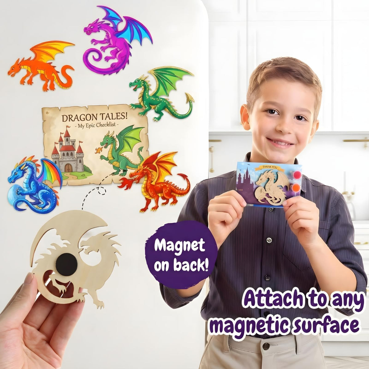 BOIKOKY magical castle thank-you card — a memorable party memento.