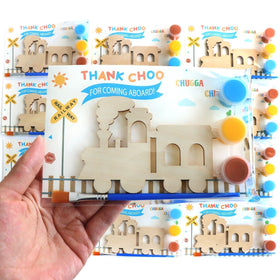 Boikoky train paint kit pack ready for kids to decorate and take home.