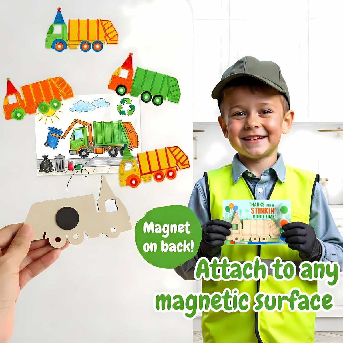 Boikoky garbage truck party favors for kids' fun and learning