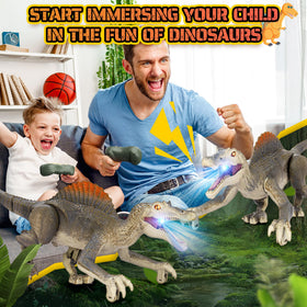 Bokigibi dinosaur toy demo function shows automated demonstrations for fun moments.