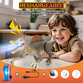 Bokigibi dinosaur toy remote range up to 80ft for wide play.