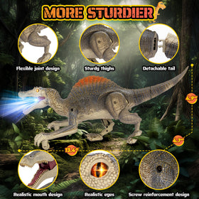 Bokigibi dinosaur toy sound effects offer three roars for immersion.