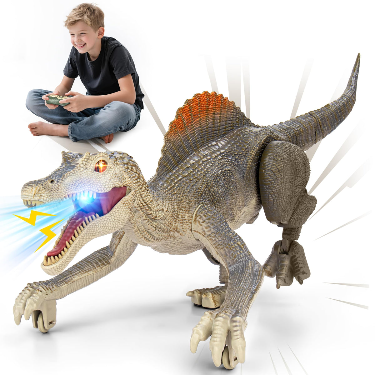 Bokigibi dinosaur toy walking action for dynamic, imaginative play.