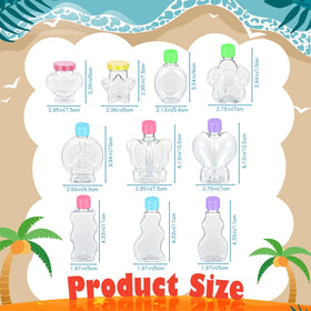 Bokon sand art bottles heart shape with cap, great for romantic party favors or decor
