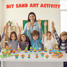Bokon sand art bottles with secure lids, durable plastic design for long-lasting use
