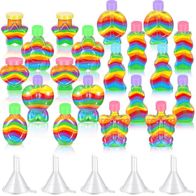Bokon sand art bottles round shape with lid, perfect for DIY craft projects