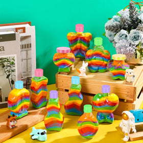 Bokon sand art bottles in ten shapes, versatile for home decor and kids' crafting