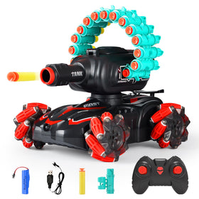 BOKSIYUR RC tank front view ready for foam dart battles
