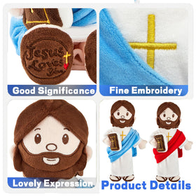 BOKUFLY Jesus plush doll with heart embroidery on soles