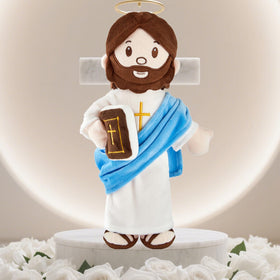 BOKUFLY Jesus plush doll reshapes gently after unpacking