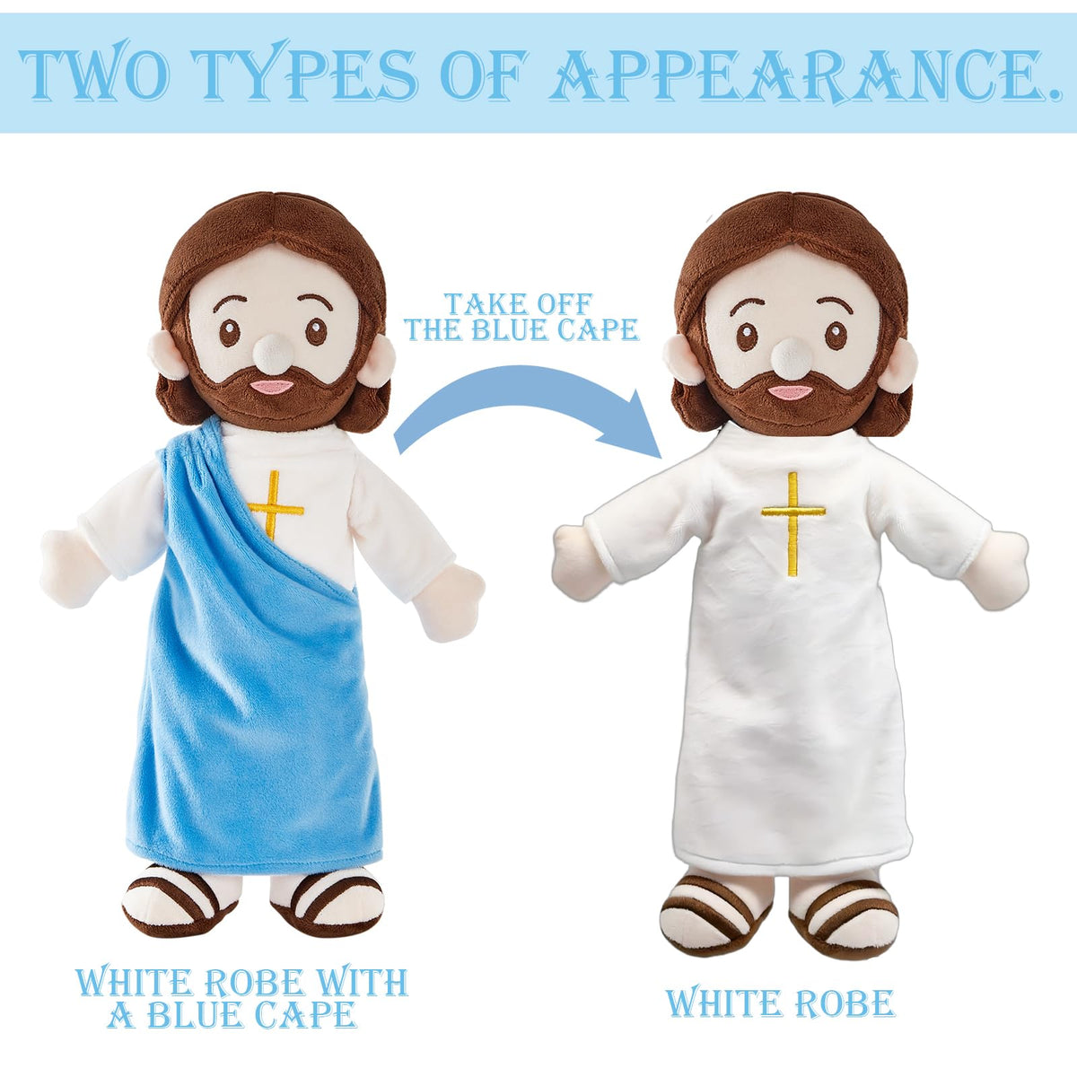 BOKUFLY Jesus plush makes a thoughtful Easter or christening gift.