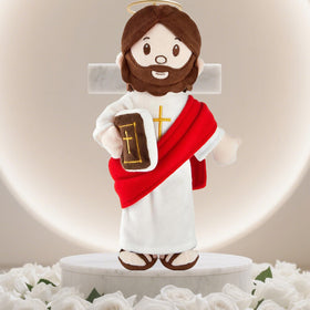 Care guide for BOKUFLY Jesus plush helps restore fluff after packaging