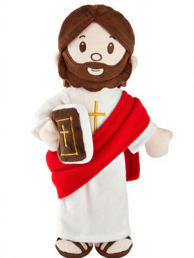 BOKUFLY Jesus plush robe and book cross embroidery enhances symbolic detail