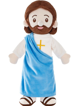 BOKUFLY Jesus plush doll in red robe with vibrant details for decor.