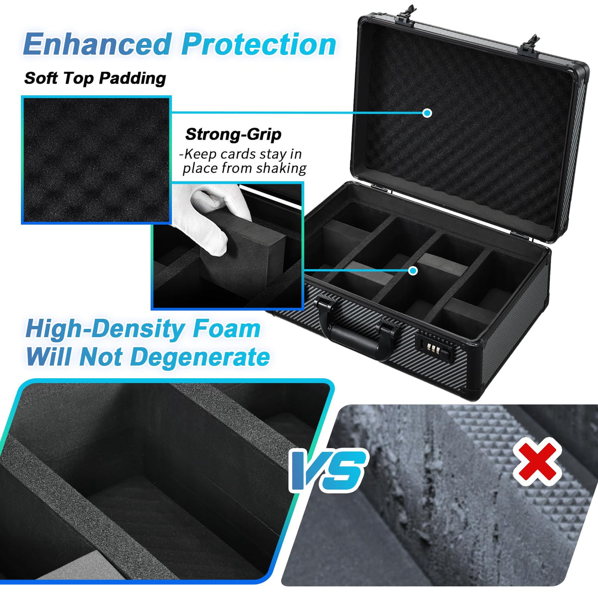 Boldblox convention-ready box protects prized cards during travel.