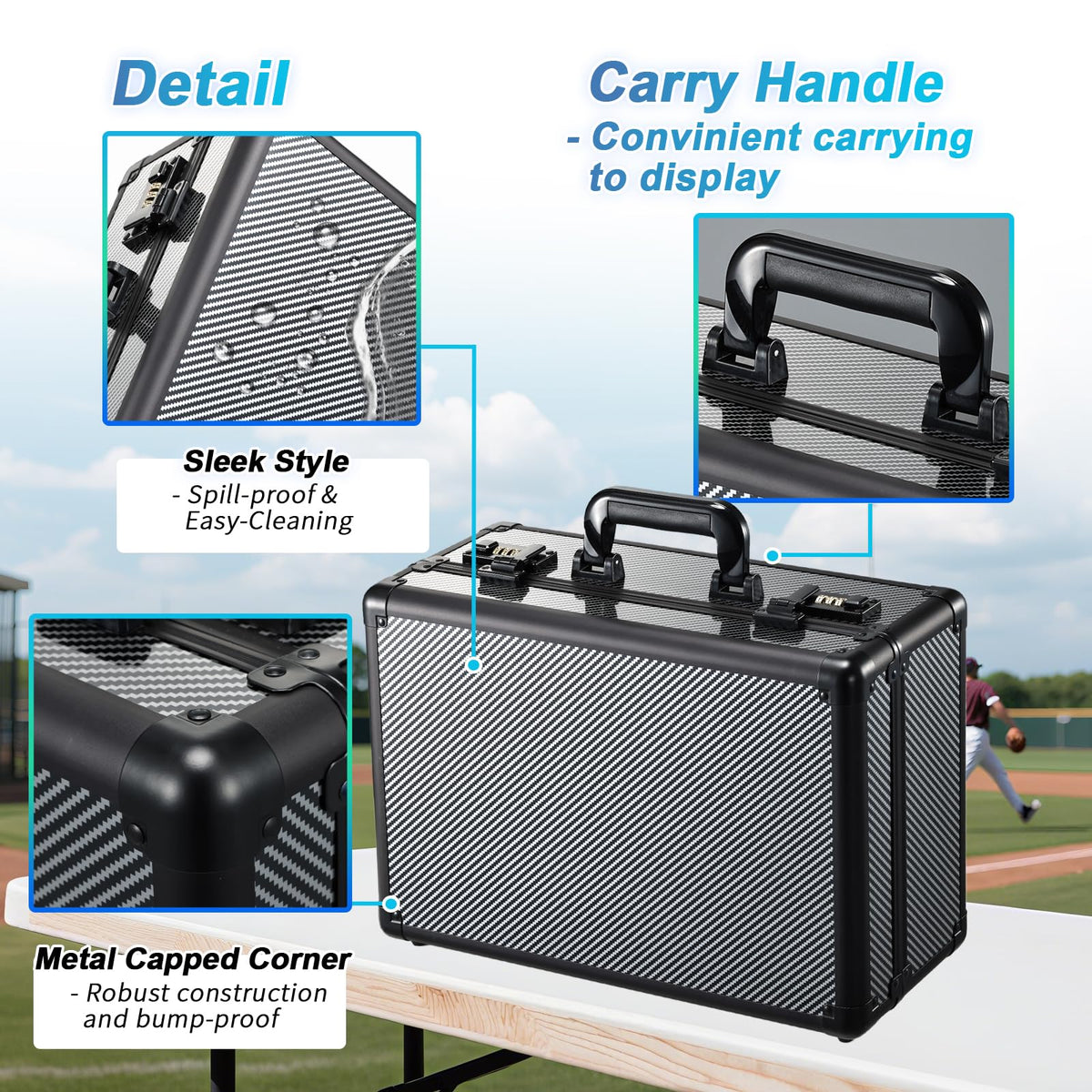 Boldblox adjustable foam allows custom card separation for easy organization.
