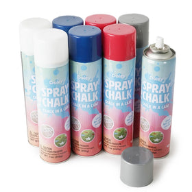 Boley spray chalk 8-pack showing vibrant outdoor colors for durable sidewalk art.