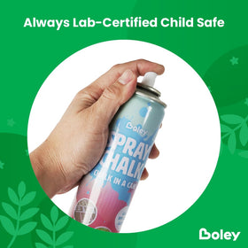 Boley blue spray chalk can to create bold patriotic designs on sidewalks.