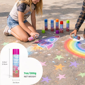 Boley purple spray chalk can for colorful lawn art and snowy murals.