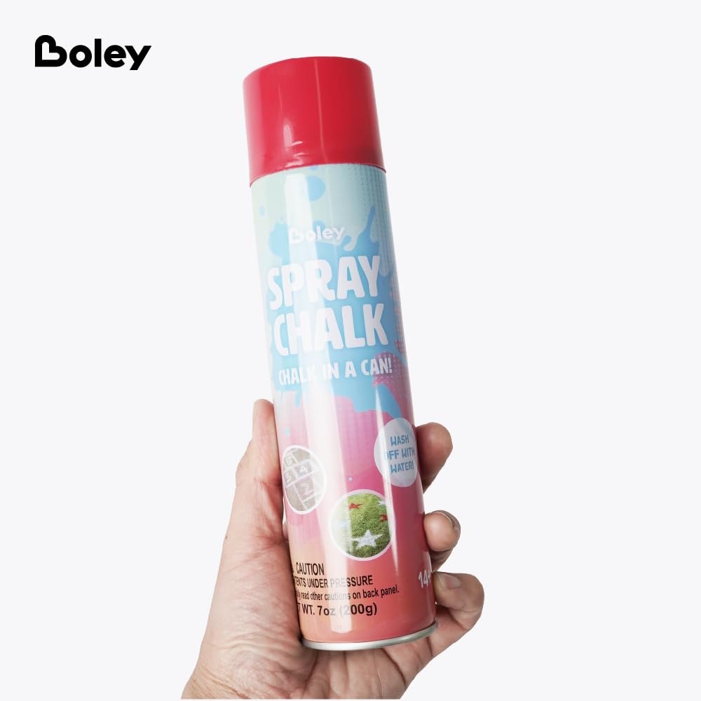 Boley red spray chalk can for bright patriotic street art and celebrations.