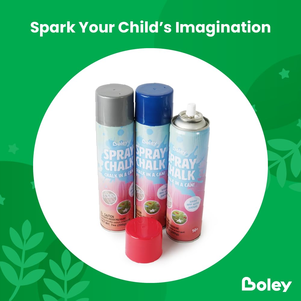 Boley white spray chalk can for clean contrast on pavement and grass.